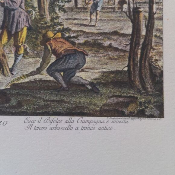 Giuseppe Zocchi vintage lithograph print Marzo - Picture 6 of 9